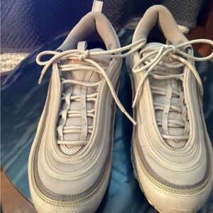 Nike Air Max 97, size 11.5, cream/khaki/olive. 348